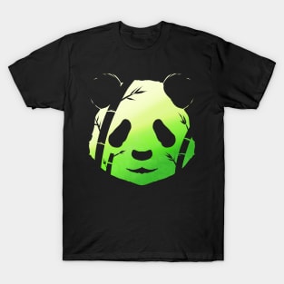 Bamboo And Cute Panda Bear Head - The Panda T-Shirt